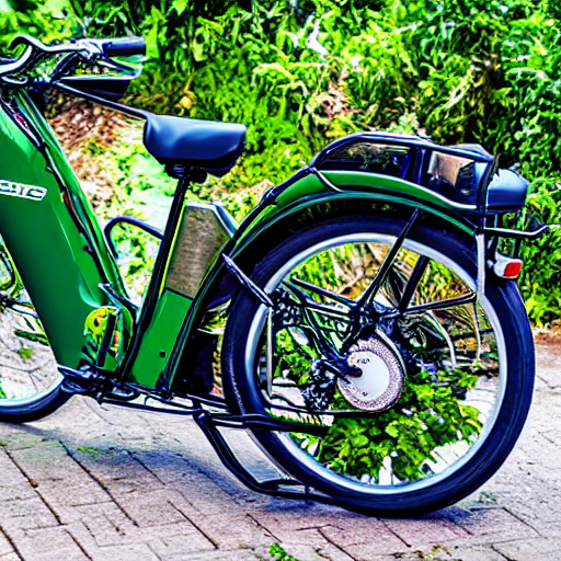 161_A motorized bicycle covered with greens and beans..png